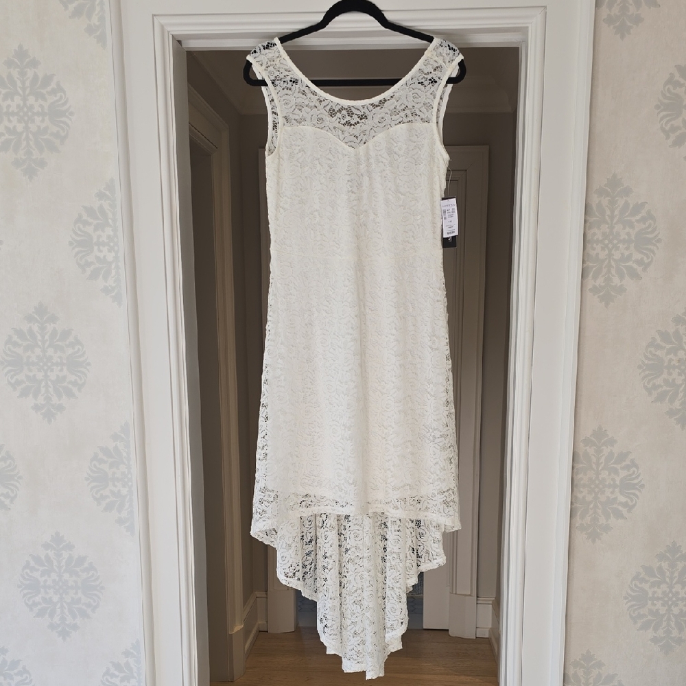 imPRESS Ivory Lace High-Low Dress